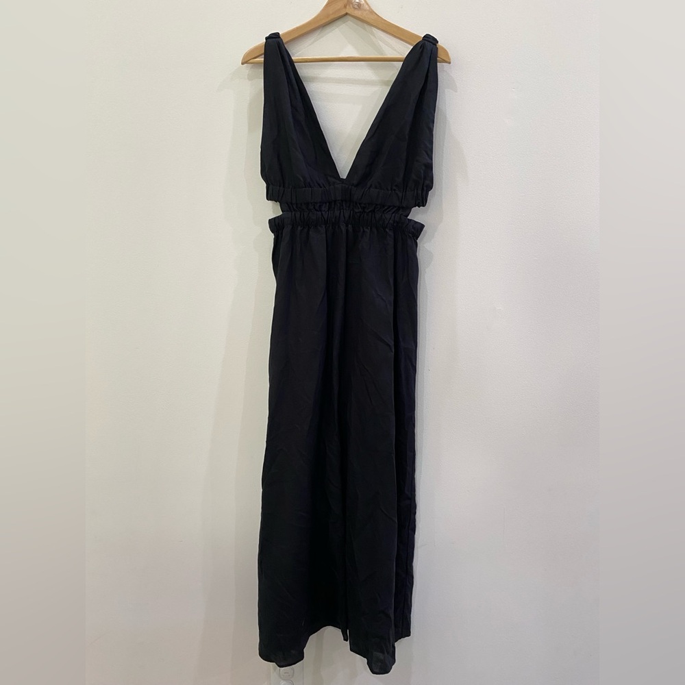 Zara Black Cage Back Maxi Dress - Picture 5 of 11